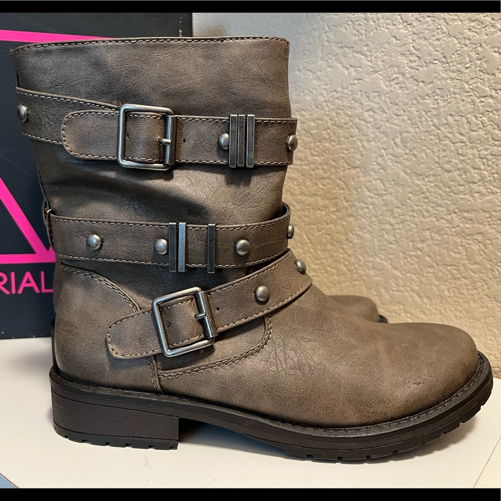 Material Girl Moto Boots Booties size 7.5